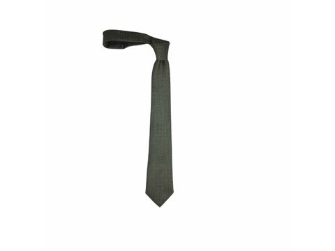 Gravata masculina verde de largura tradicional